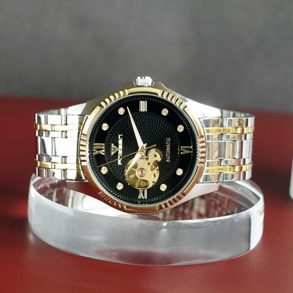 Đồng Hồ Nam Cơ Automatic FNGEEN Đồng Hồ Cơ Nam Cơ Lộ Tim Cơ Size 40mm Chống Nước Bảo Hành 24 Tháng - Mã 6801