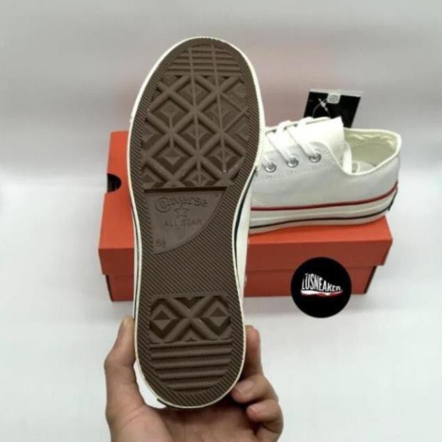 Giày Convers thấp cổ đen trắng 💝FREESHIP💝 Giầy thể thao nam nữ đủ size, Sneaker nữ trắng - Sale 1