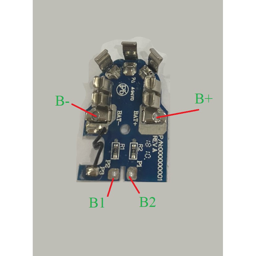 Vỏ mạch pin Milwaukee 12V 6 cell Li-ion( Tem đáy giống zin). BN.