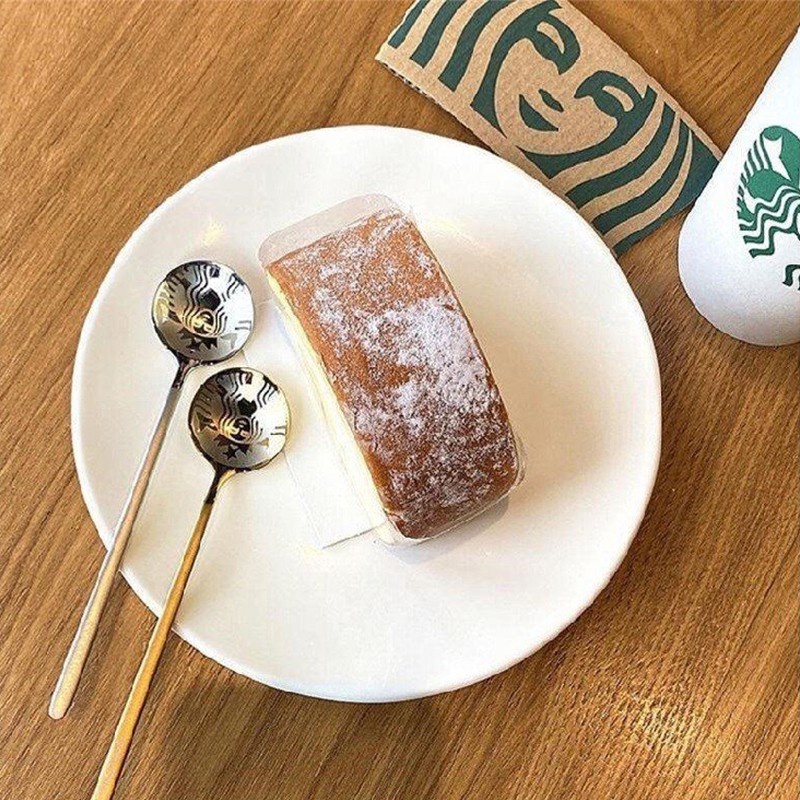 4 miếng Starbucks Muỗng Cà Phê Với Sáng Tạo Nữ Thần/Món Tráng Miệng/Thép Không Gỉ Pouch @ RUNA