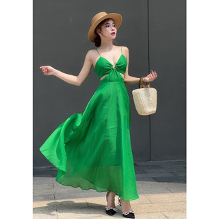 Đầm mini dây khoen cut eo Joven