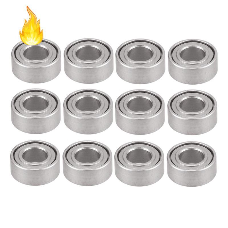 Set 12 vòng bi thép 3x6x 2mm cho xe hơi điều khiển từ xa Wpl C14 C24 C34 C44 Mn D90 Mn-90 Mn99S