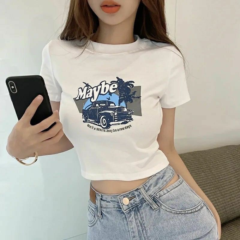 Áo croptop body Ô tô MAYBE in hình BIGOMALL