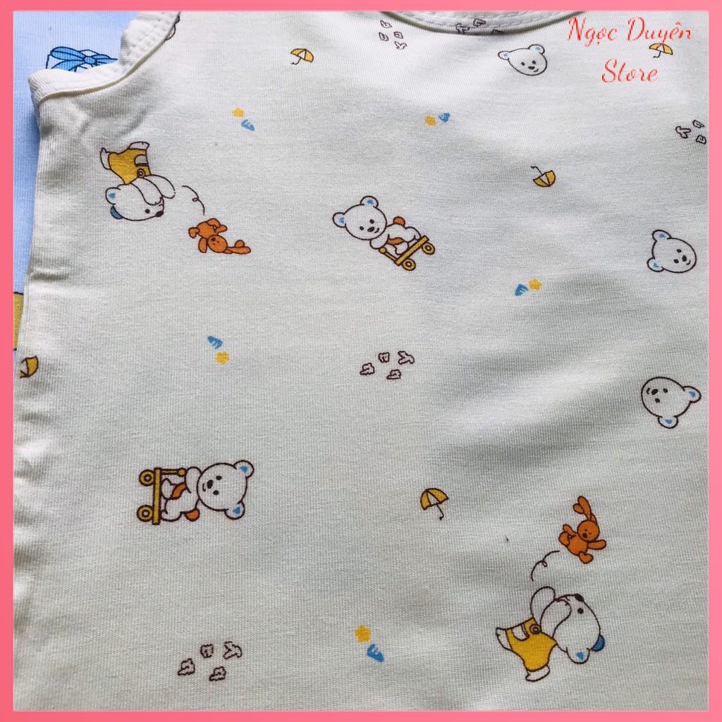 Áo ba lỗ pettit thun lạnh KWOO họa tiết yêu cho bé trai ,bé gái 6-14kg