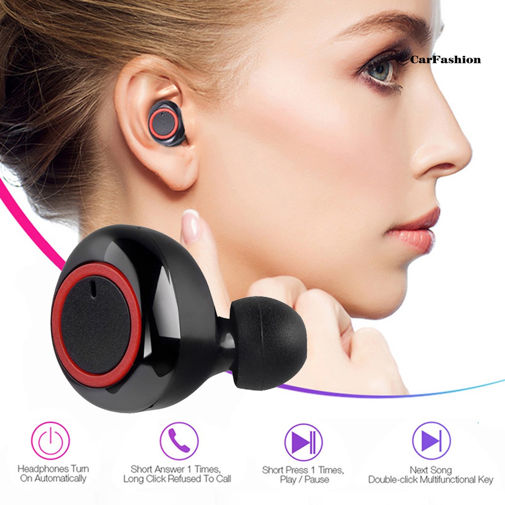 Tai Nghe Bluetooth 5.0 Chống Ồn Kèm Hộp Sạc Tiện Dụng 50 Ốp