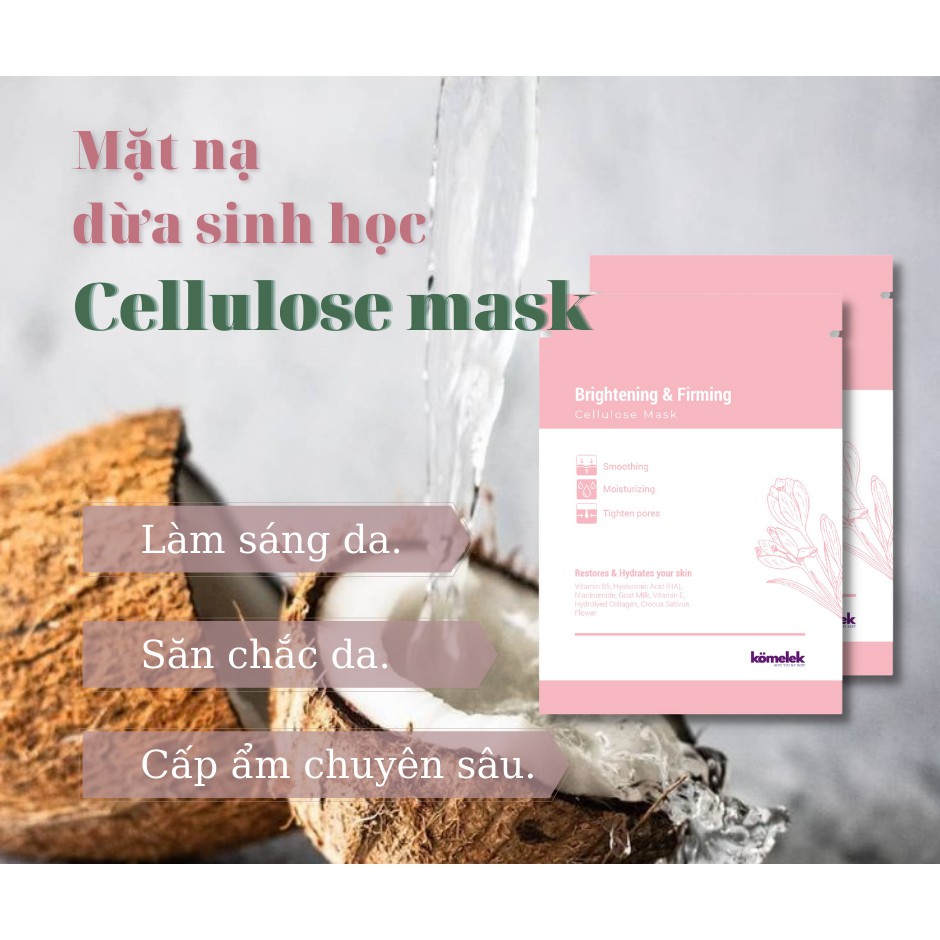Mặt nạ dừa sinh học Cellulose Mask Komelek