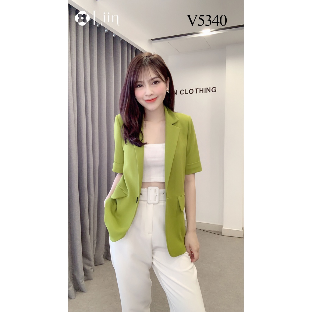 Áo Vest ngắn tay cao cấp màu Xanh Nõn Chuối chất vải dày dặn, kiểu dáng thời thượng Liin Clothing V5340 | BigBuy360 - bigbuy360.vn