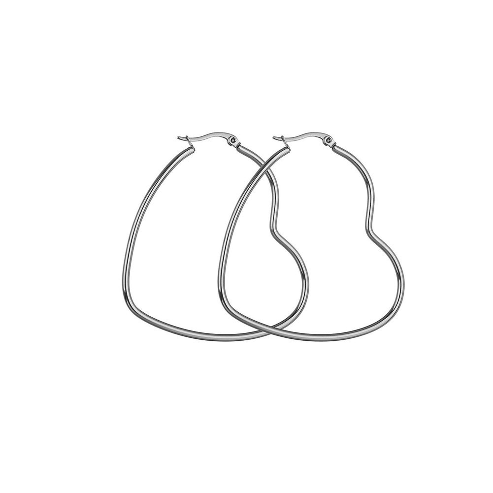 Khuyên tai hình trái tim nhiều kích cỡ cá tính cho nữ