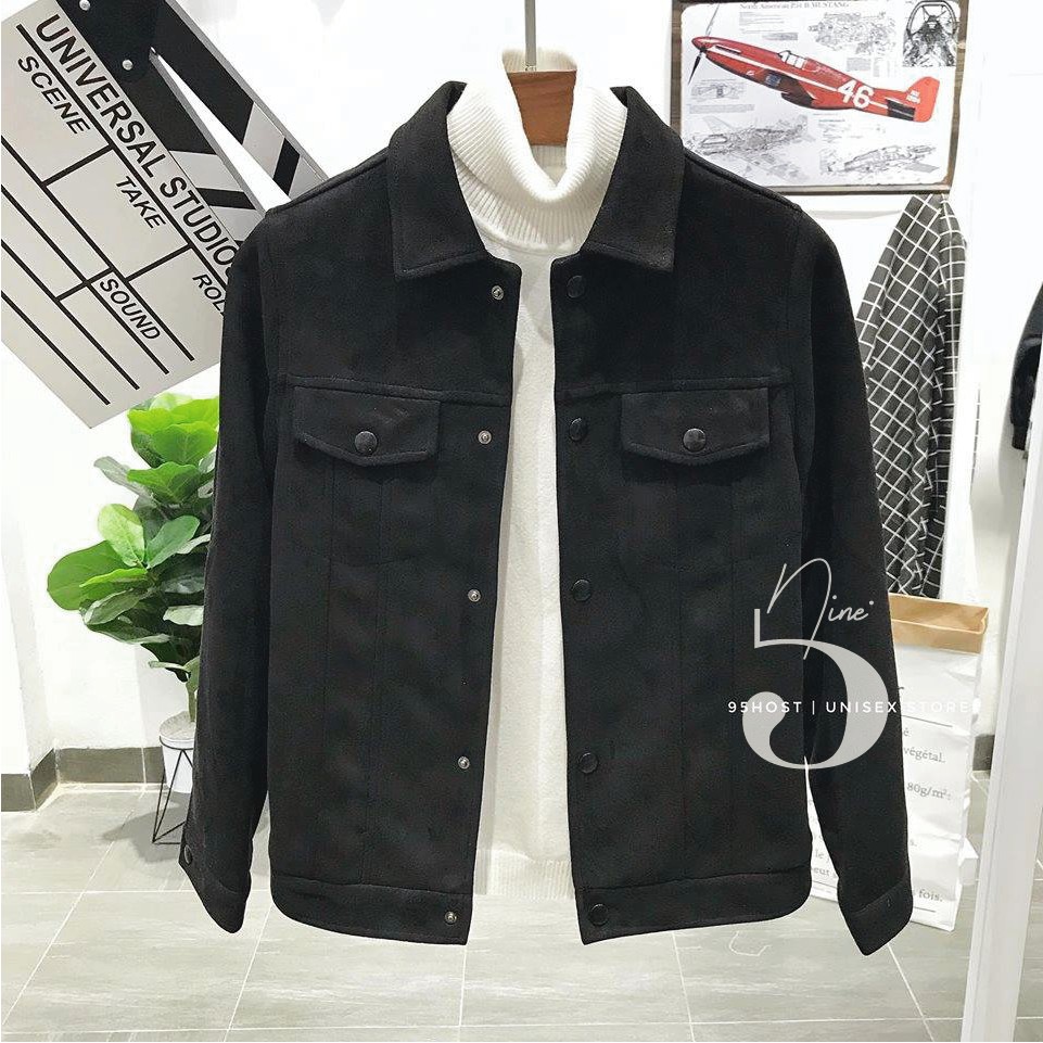 Áo khoác da lộn nam Cao cấp đẹp 95HOST JK030