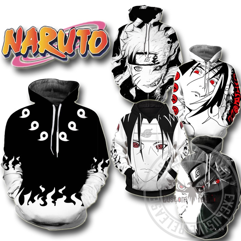 Áo Khoác Hóa Trang Nhân Vật Anime Naruto 3D Có Nón Dành Cho Nam