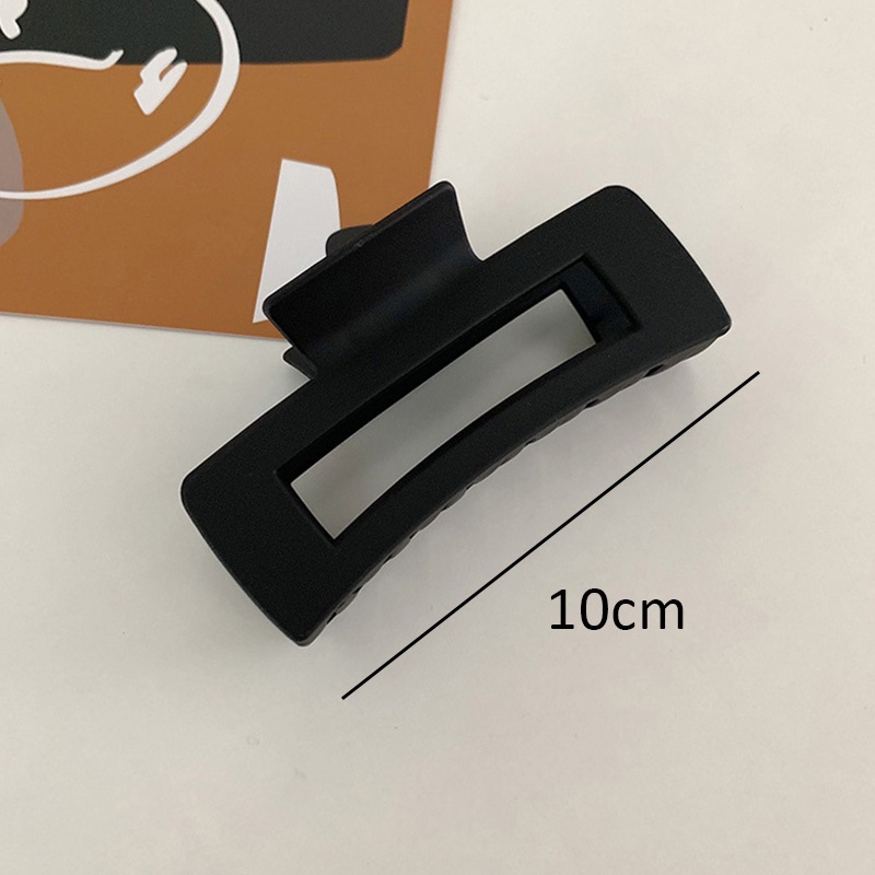 Kẹp tóc màu đen nhám cỡ lớn thiết kế cổ điển thời trang cho nữ