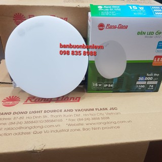 Đèn ốp trần tròn tràn viền 15w IP54 chống bụi và nước Rạng Đông   DLN12L 170/ 15w