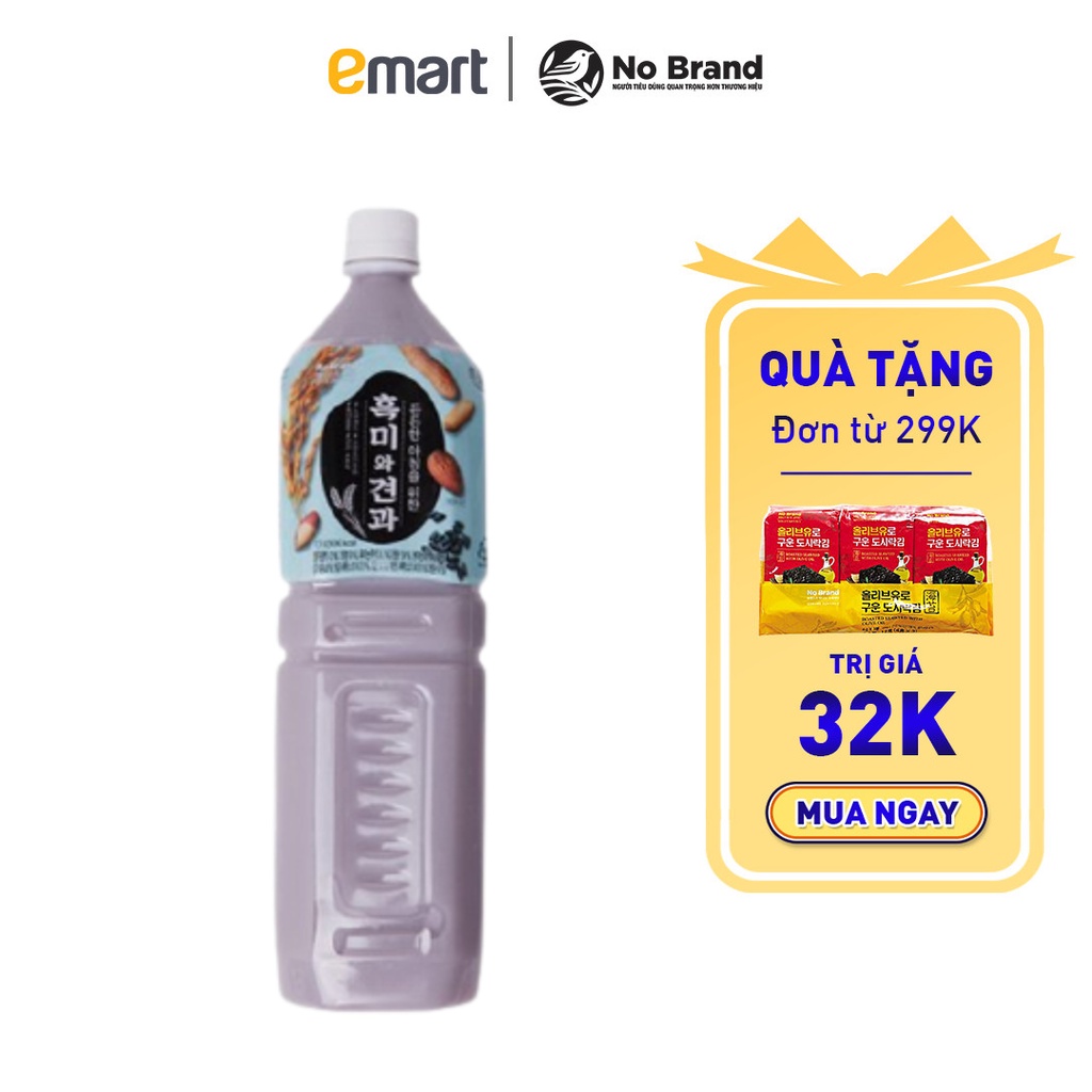 Nước Gạo Nếp Than Và Hạt Khô No Brand Chai 1.5L - Emart VN