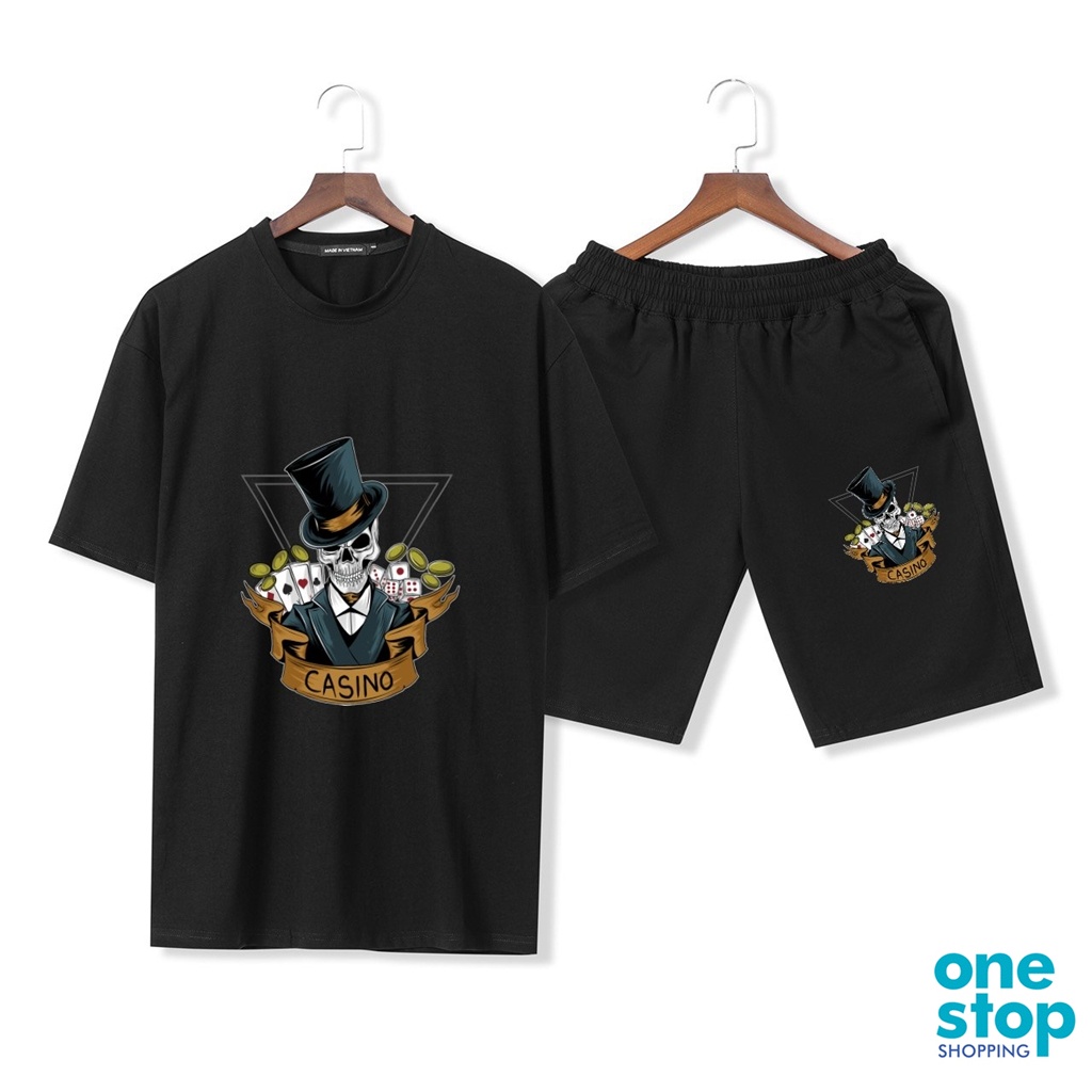 Đồ bộ mặc nhà B01 unisex nam nữ form rộng one shop