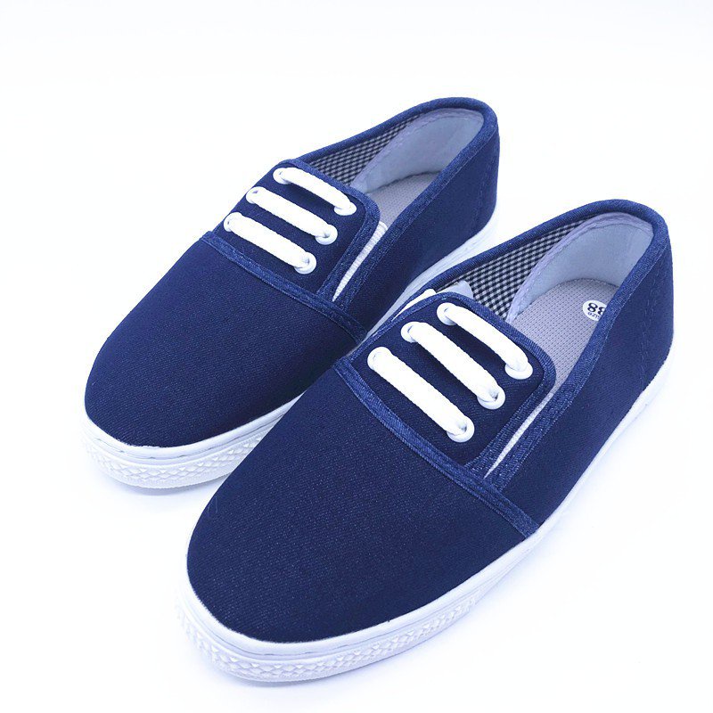 HYS2 Giày slip on 3 dây xanh Jean đậm Koin VV61