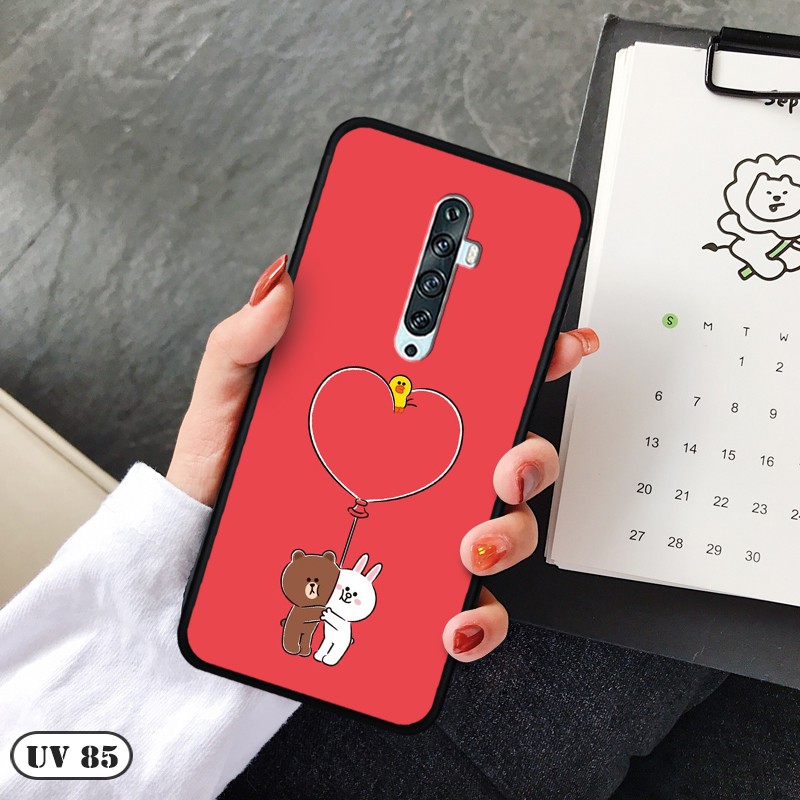 Ốp Oppo Reno 2 - lưng nhám viền dẻo ngộ nghĩnh