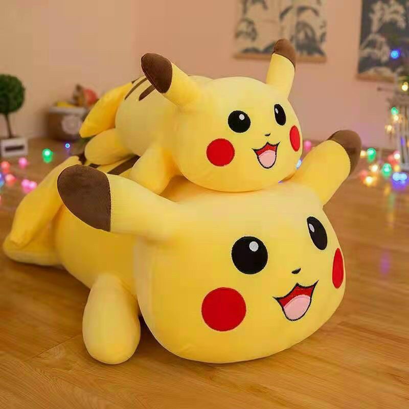 Gối Ôm Cho Bé, Gấu Bông PIKACHU Vàng, Chất Liệu Cao Cấp, Mềm Mại