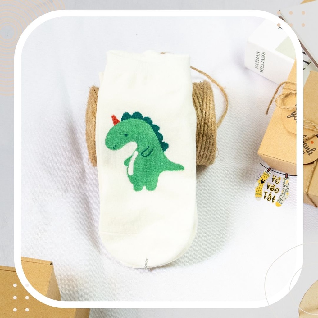 TẤT VỚ NỮ CỔ NGẮN TRẮNG CUTE