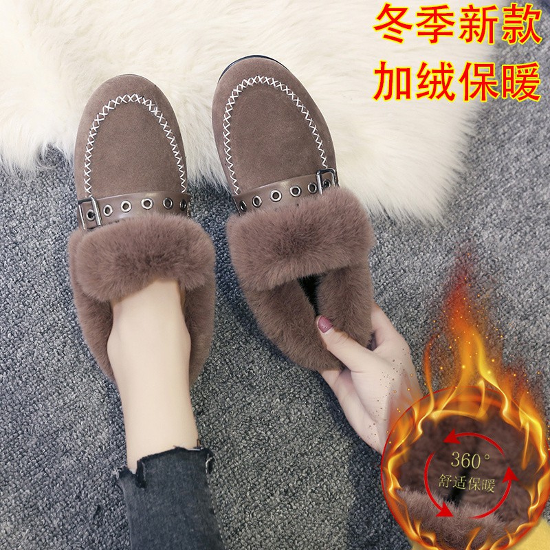 Giày Bốt Lót Nhung Cotton Đế Bằng Mũi Tròn Phối Lông Ấm Áp Kiểu Hàn Quốc Thời Trang Mùa Đông 2020 Mới Cho Nữ | BigBuy360 - bigbuy360.vn