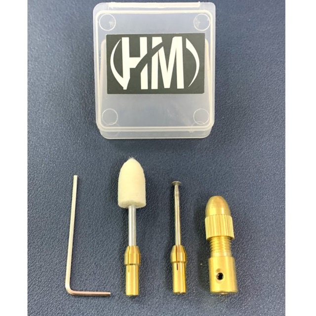 Bộ đầu kẹp mũi khoan, mũi mài kèm khớp nối bằng ĐỒNG trục 2.35mm