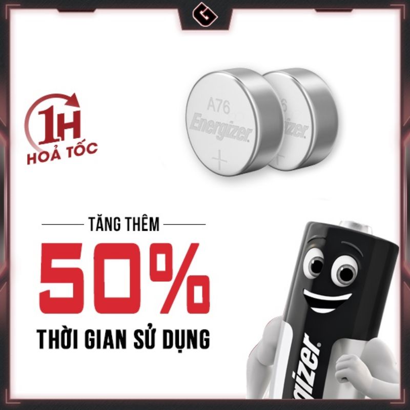 Vỉ 10 Viên Pin LR44 ( Pin A76 , Pin AG13 ) 1,5V Energizer - Hàng Chính Hãng