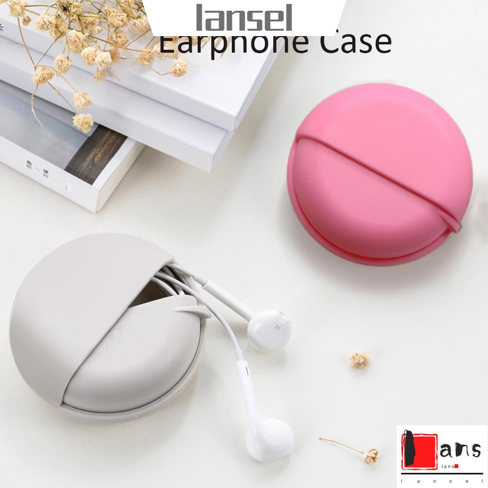 Hộp Đựng Dây Cáp Dữ Liệu/Tai Nghe Bằng ABS Cứng Hình Tròn Bỏ Túi Đa Năng Nhiều Màu Sắc