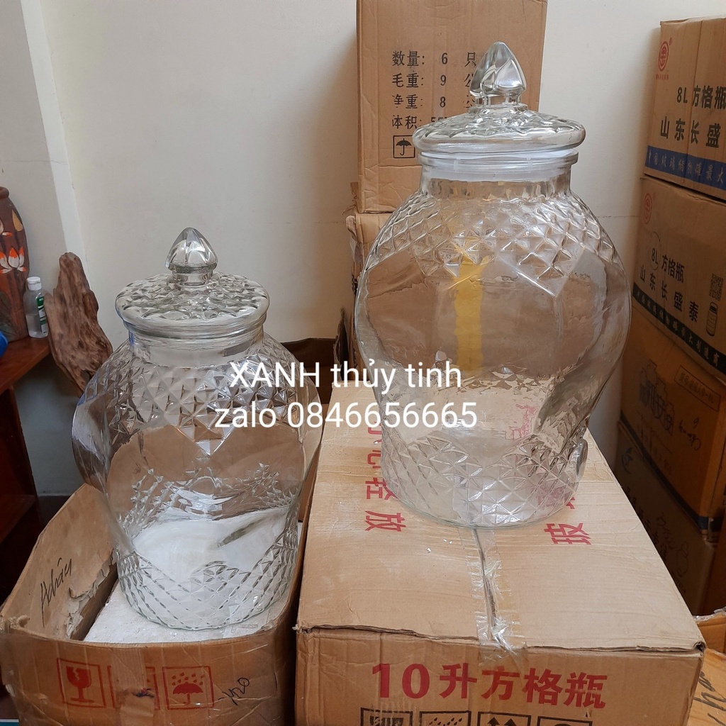 Bình thủy tinh 8833 cao cấp (Kim cương) - Dung tích 25 lít