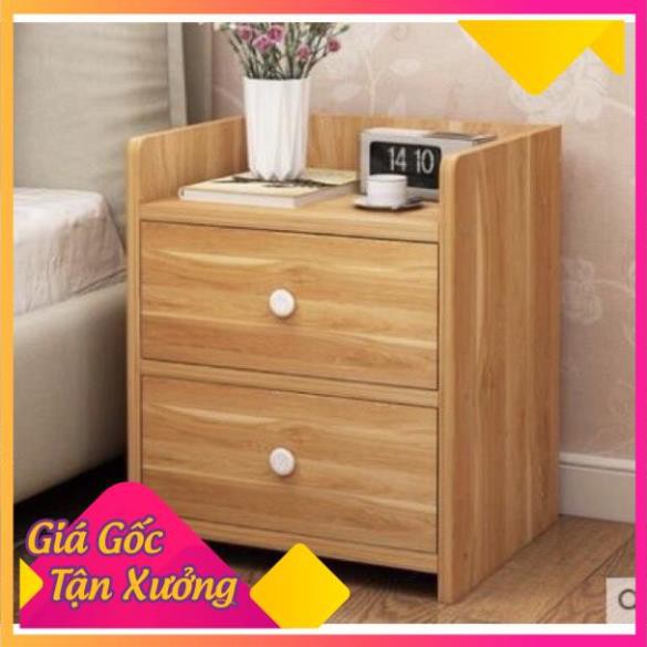 Tủ đầu giường 2 ngăn kéo, tap đầu giường tiện lợi gỗ MDF chống ẩm cao cấp