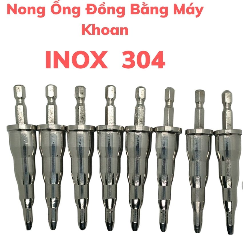 Nong ống đồng bằng khoan3 trong 1 và 4 trong 1, INOX 304 .nong được ống 6