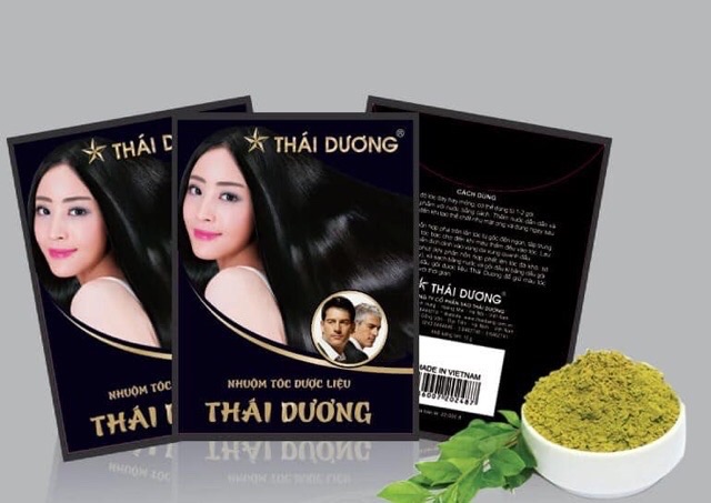 Nhuộm tóc dược liệu Thái Dương, nhuộm phủ bạc (Màu đen)