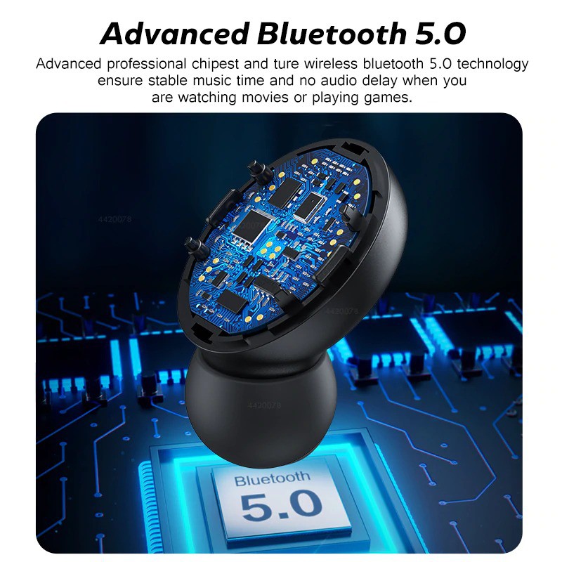 Tai Nghe Không Dây Bluetooth 5.0 TWS F9-45 Chống Ồn CVC 8.0 , Chống Nước Ipx7,Siri Âm Thanh Đỉnh Cao