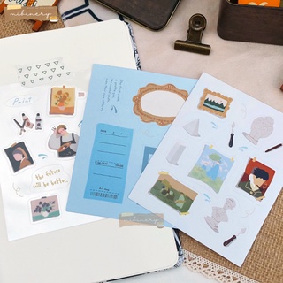 Set 3 sticker Life Collector trang trí sổ