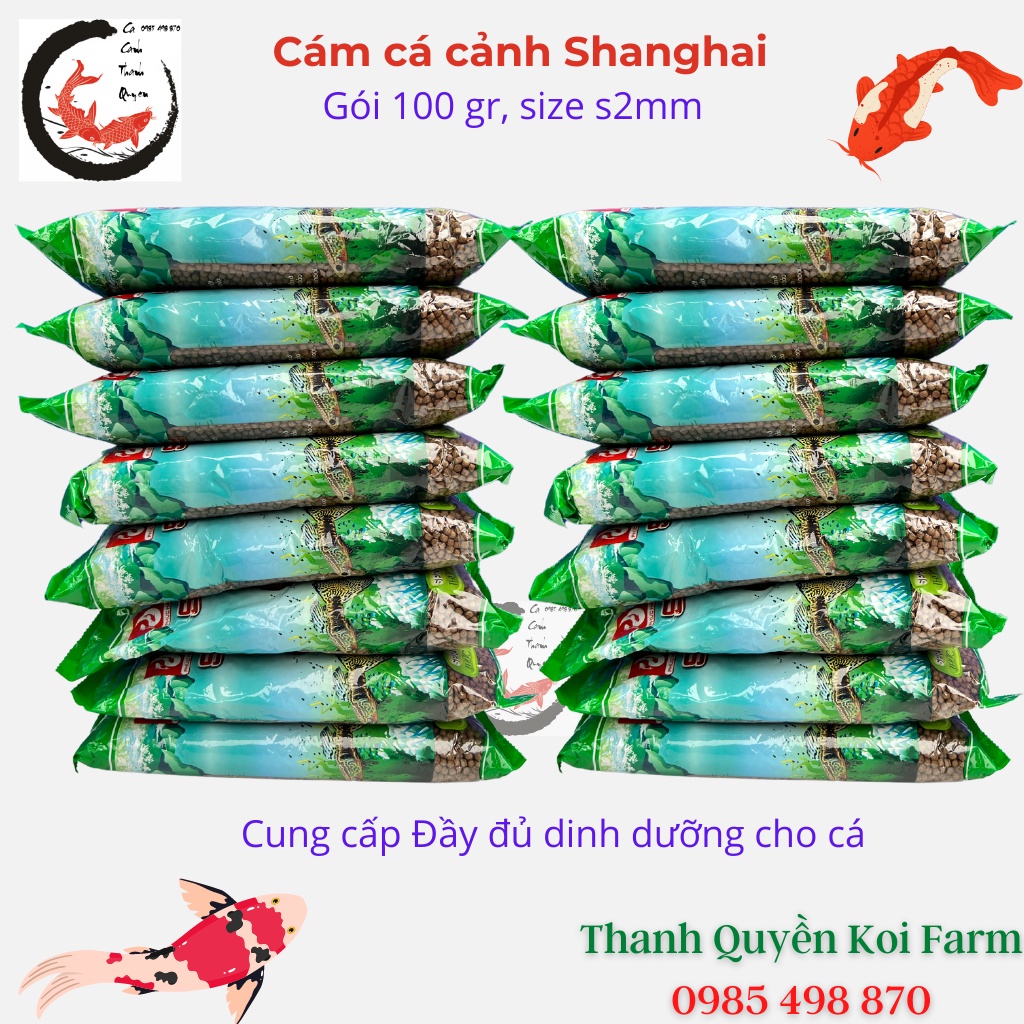 Cám cá cảnh thức ăn cho cá cảnh Shanghai hàng chất lượng cao gói 100g