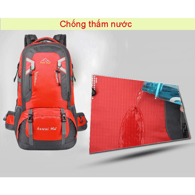 Balo du lịch loại to 60L thích hợp đi chơi 1 tuần  - L024