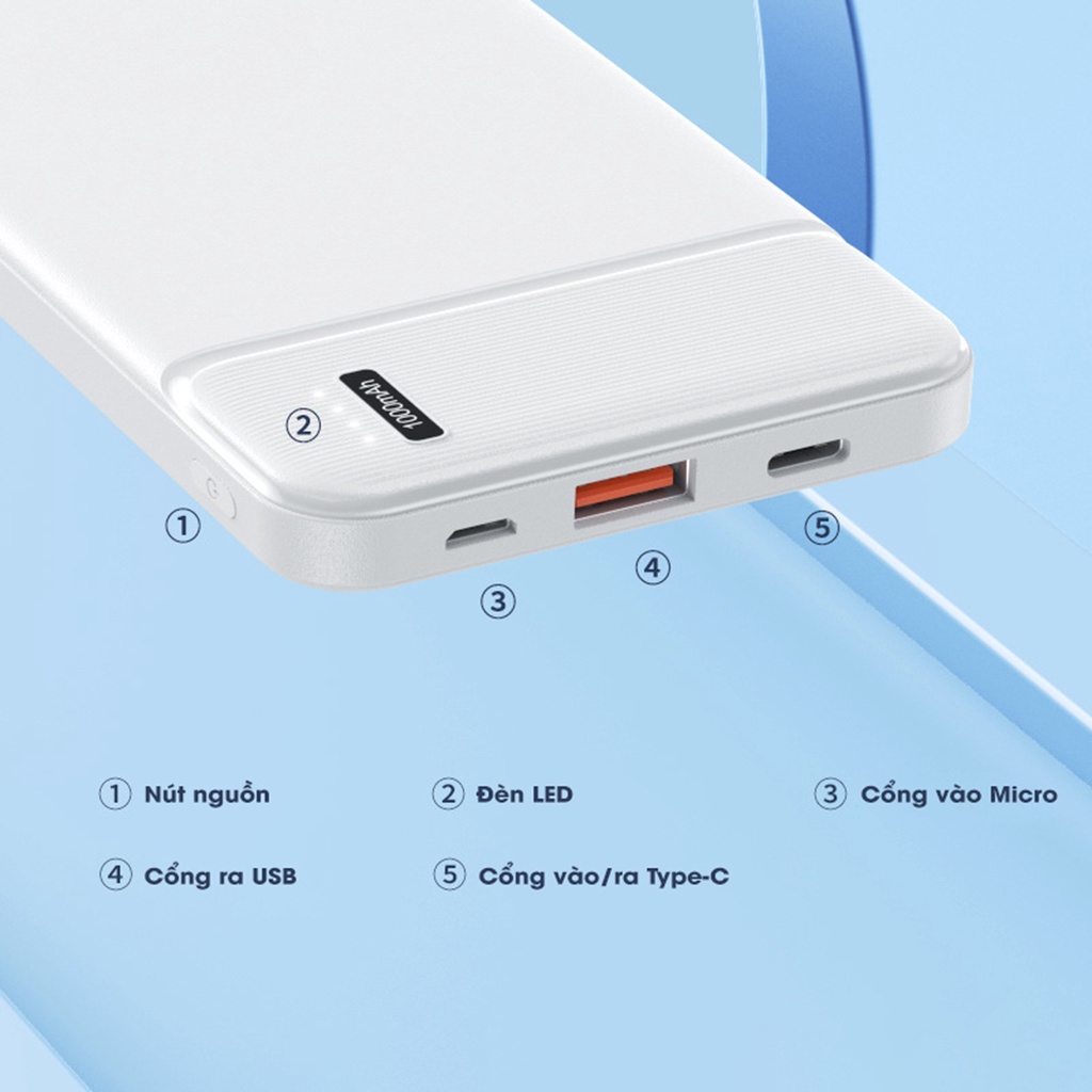 Pin Dự Phòng Remax 10000mAh RPP-287- Sạc Nhanh 20W Remax Việt Nam BH 12 Tháng 1 Đổi 1