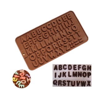 Khuôn Silicon Đổ Socola/Thạch/Đá/Kẹochipchip/Pudding Bảng Chữ Cái