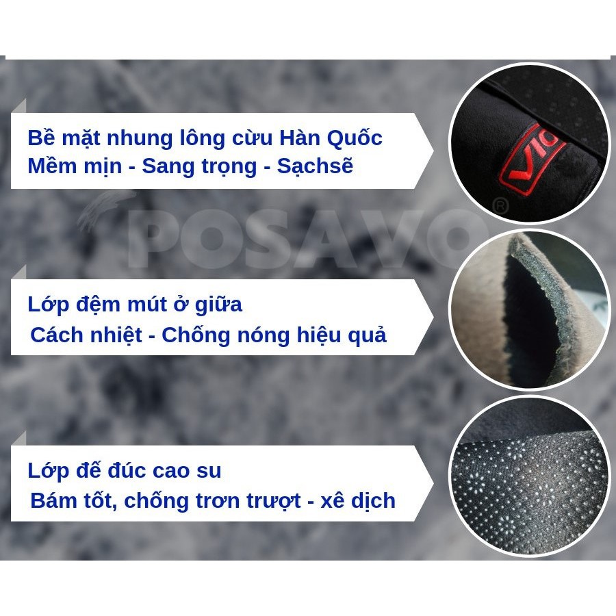 Thảm Taplo VINFAST FADIL bằng Nhung lông Cừu hoặc Da vân Carbon, Da vân Gỗ 2019 2020 2021 2022