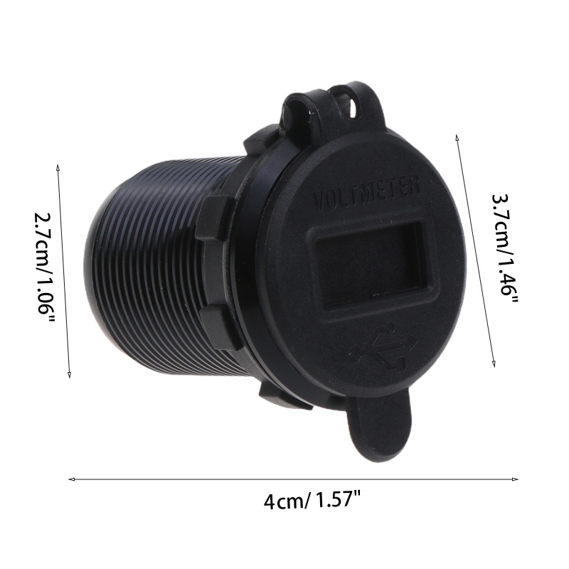 Ổ Cắm Sạc Nhanh 12 24V 18W QC 3 0 USB Có Vôn Kế Kỹ Thuật Số Cho Xe Tải Moto