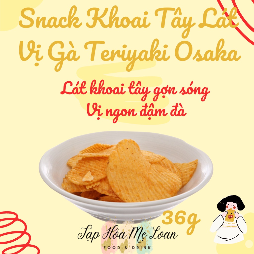 COMBO 1O GÓI Bánh Snack Bim Bim Khoai Tây Swing Orion Vị Gà Teriyaki Osaka 36g