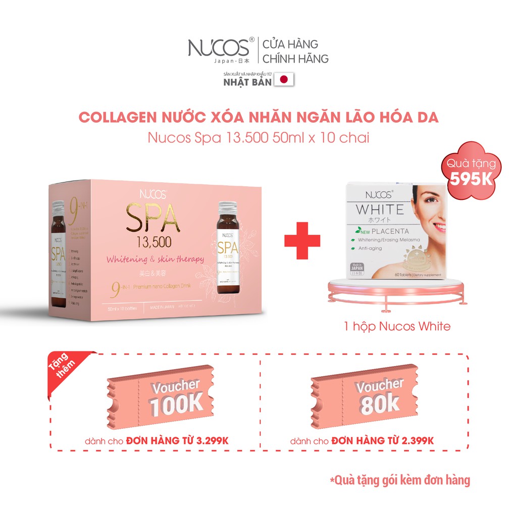 Collagen chống lão hóa săn chắc da Nucos Spa 13500 50ml x 10 chai