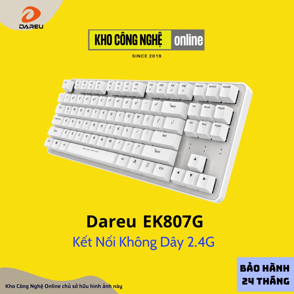 Bàn phím cơ không dây Dareu EK807G Black / White