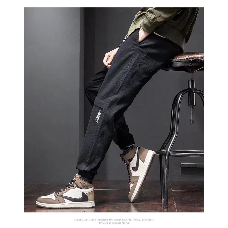 Quần Jean Thể Thao Thắt Dây Lưng Thun Mỏng Dài Đến Mắt Cá Chân Hàng Mới Cho Nam