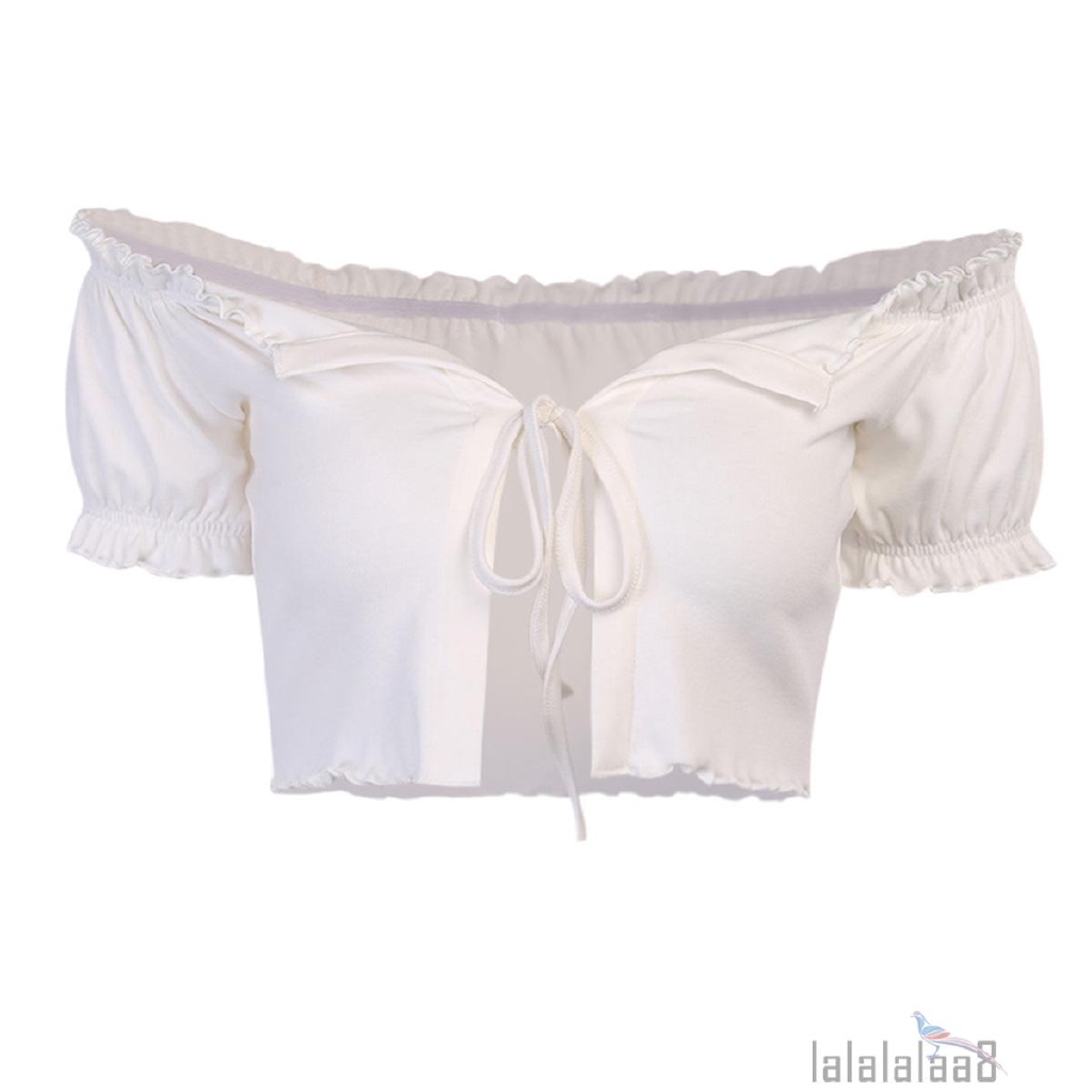 Áo Croptop Ngắn Tay Màu Trơn Thời Trang Mùa Hè Cho Nữ | BigBuy360 - bigbuy360.vn