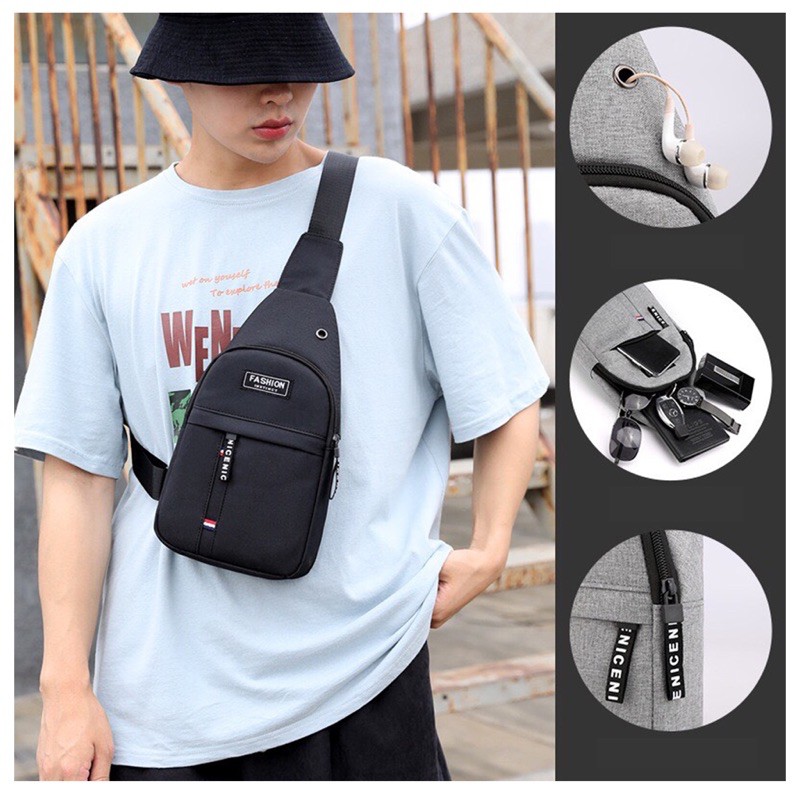 Túi đeo chéo nam nữ unisex thời trang , túi đeo vai mini vải canvas đẹp phong cách thời trang Hàn Quốc.