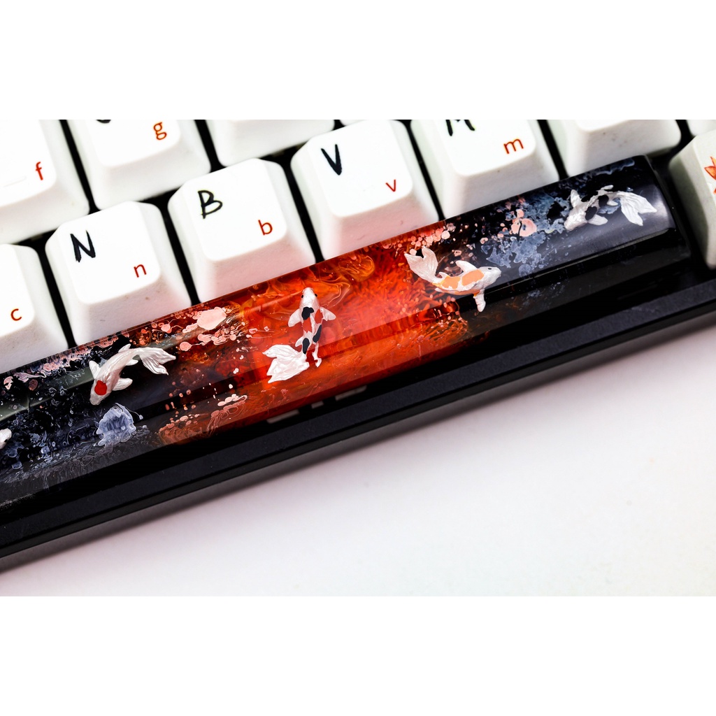 Keycap spacebar cá koi đen đỏ, keycap lẻ giá rẻ phù hợp cho bàn phím cơ
