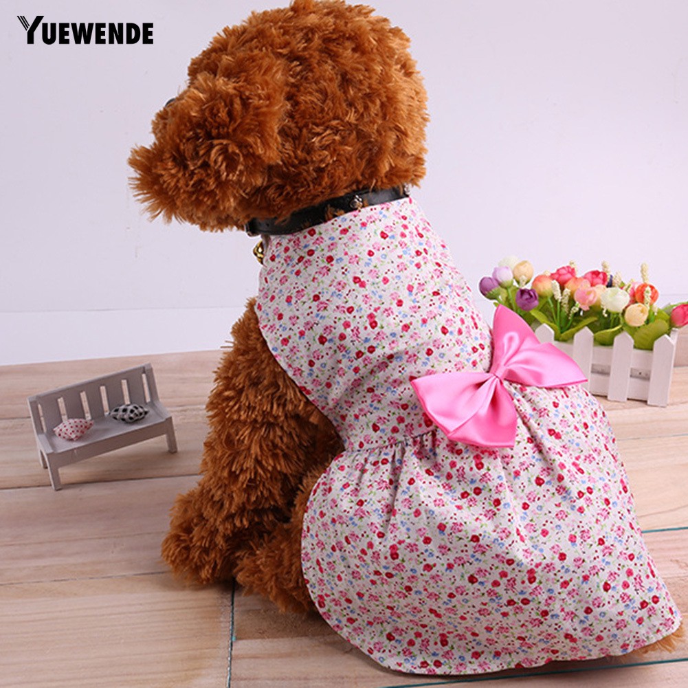 Váy Hoa Thắt Nơ Cho Thú Cưng