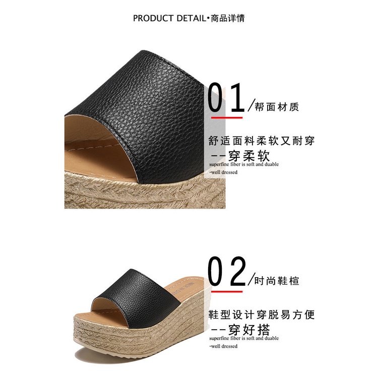 Dép Đế Xuồng Dày Thời Trang Mùa Hè Dễ Phối Đồ Cho Nữ