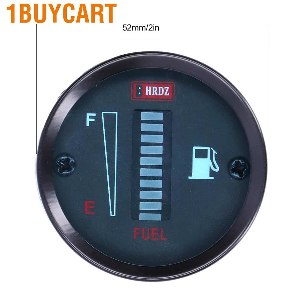 1 Đồng Hồ Đo Nhiên Liệu Có Đèn Led 52mm 12v Cho Xe Máy