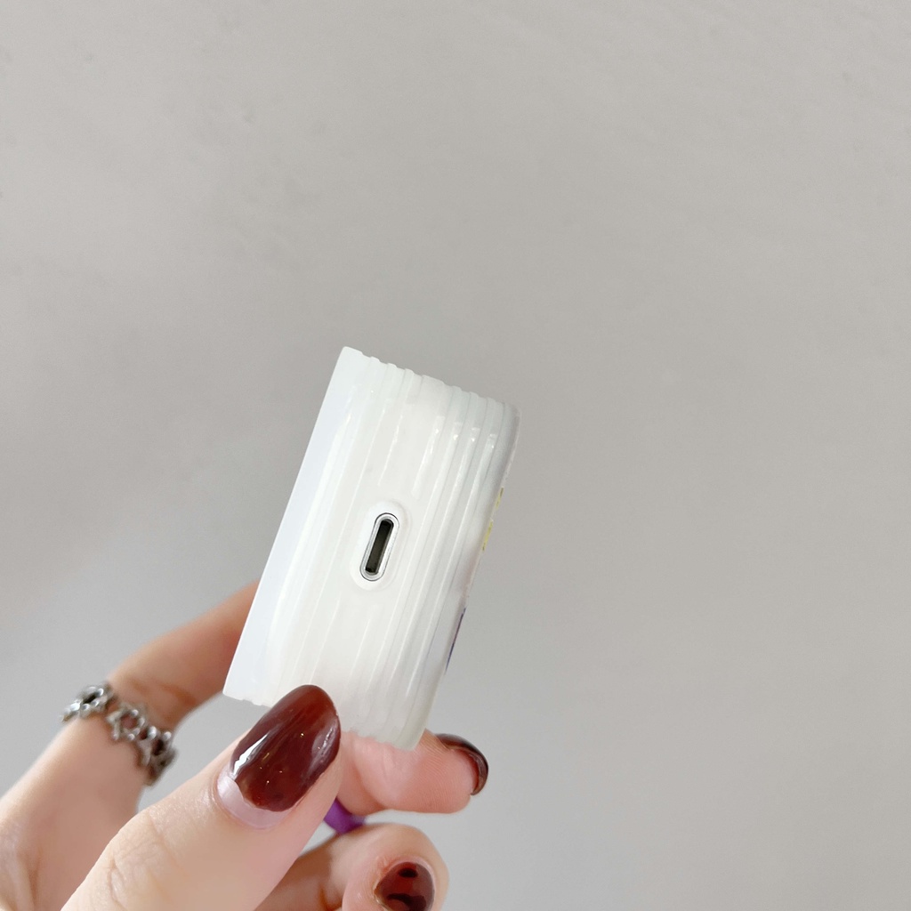 Vỏ Bảo Vệ Hộp Sạc Tai Nghe Airpods 3 Pro 2 3 Họa Tiết Hoạt Hình Hoa Và Vịt Dễ Thương Ốp