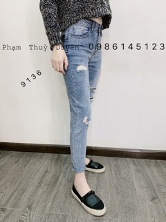 Quần bò boy thêu Gucci